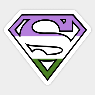 Super Genderqueer Pride Sticker